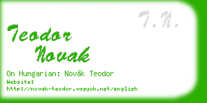 teodor novak business card